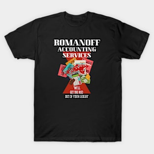 Romanoff Accounting (light text) T-Shirt
